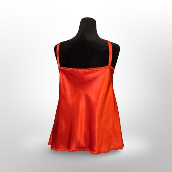 Perfectform Vintage Camisole Red Lace Sequin Size 2X Burlesque Femme Fatale 80s❥ - Picture 6 of 9